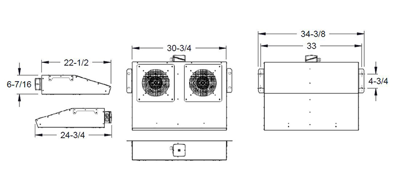 Dimensional drawing for IFAB models.